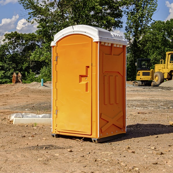 how often are the porta potties cleaned and serviced during a rental period in Shelby County